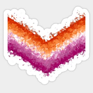 chevron - lesbian - glitch Sticker